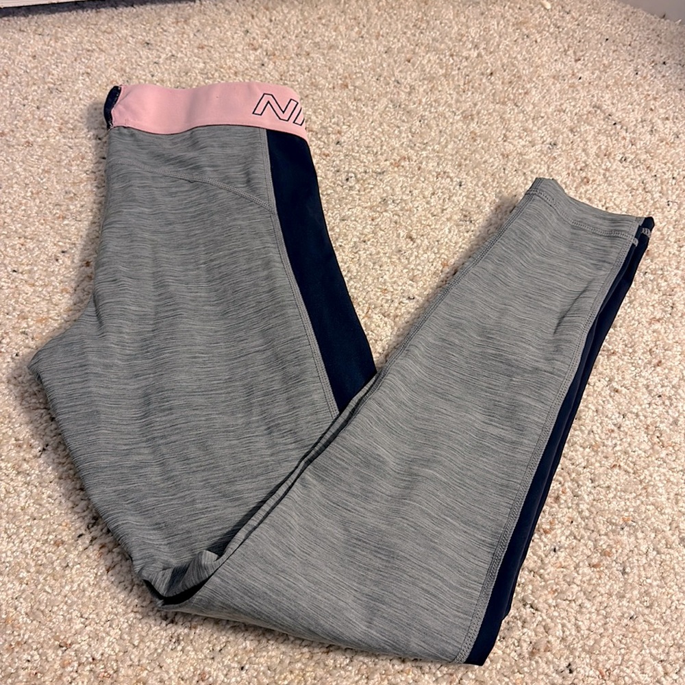 Nike Dri-Fit Pro Full Length Grey and Navy Leggings - Picture 1 of 8
